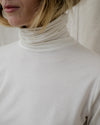 BASERANGE French bamboo fiber high collar T-shirt top soft and comfortable skin-friendly BAS-TOTN-BL-000-UNDYED